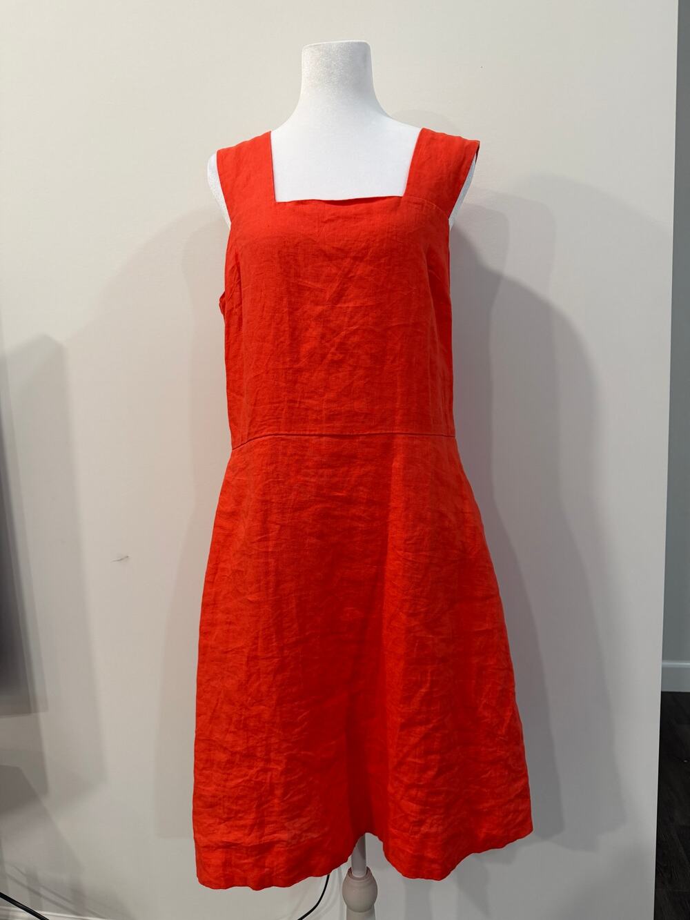 NWT GAP Coral Linen Blend Dress 12 Tall | Pockets | Coastal Chic | Summer